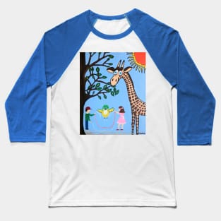 NATURES Playground Giraffe Painting Baseball T-Shirt